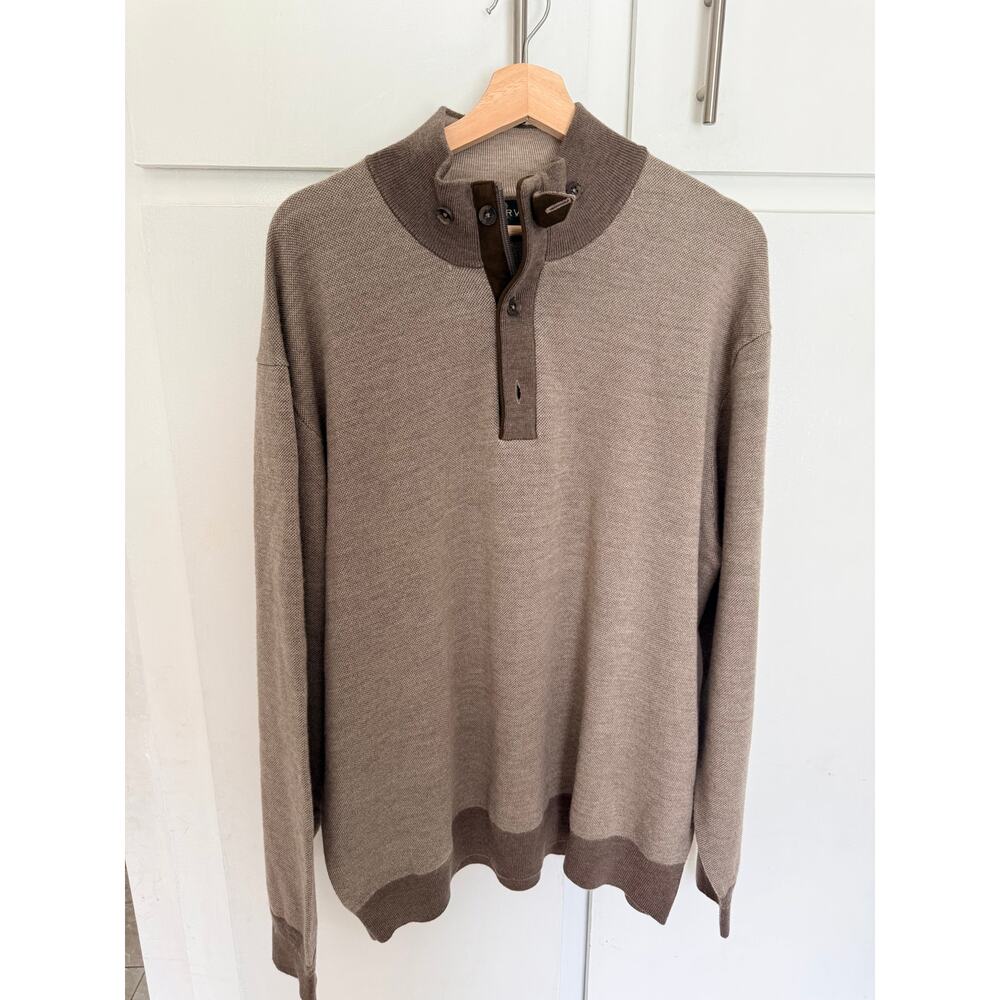Orvis 1/4 Zip Casual Sweater Mens XXL Brown Outdoors Gorpcore Cabincore Casual